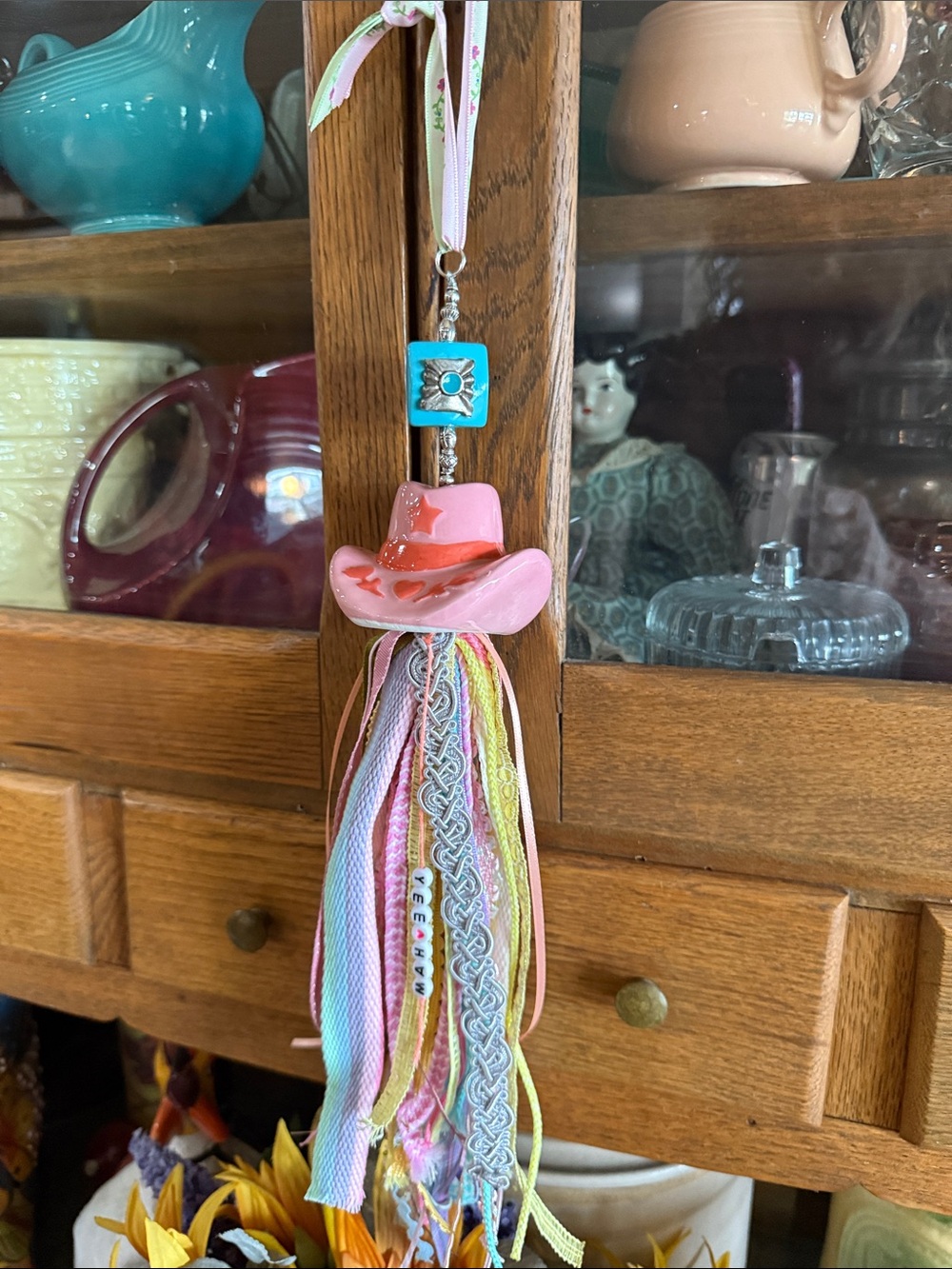 Cowboy Hat Salt Shaker Tassel Hanger